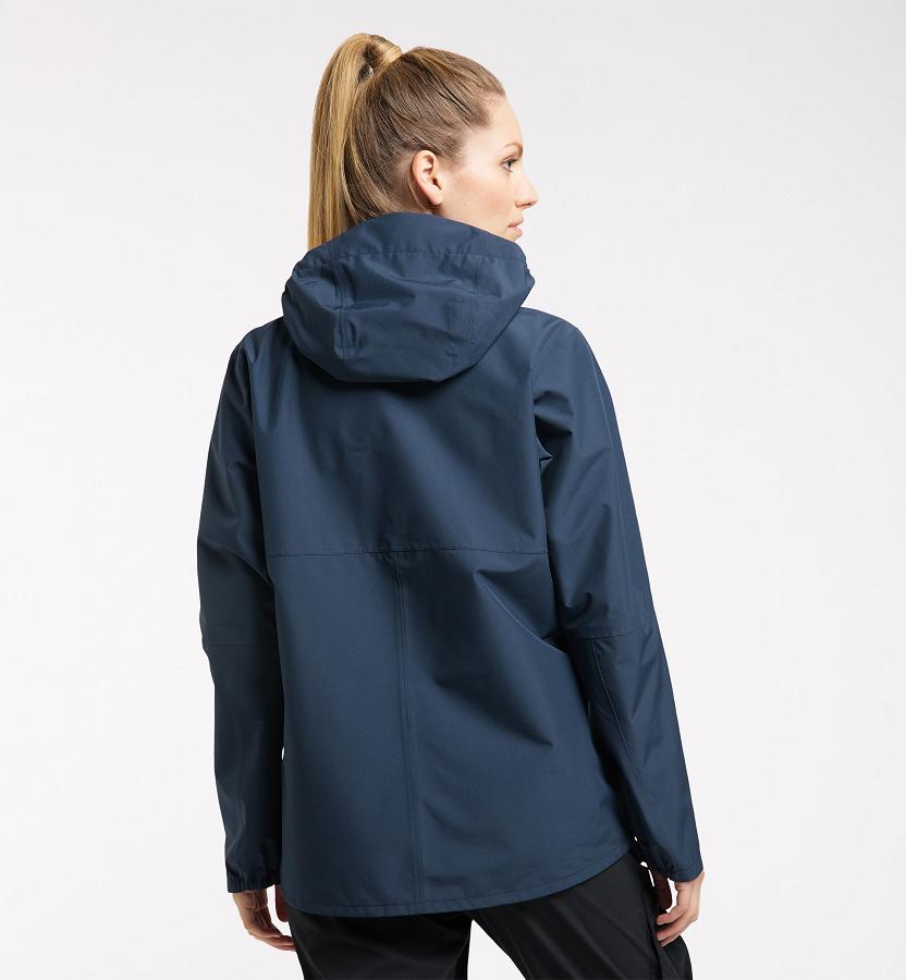 Haglöfs Womens Spira Waterproof Jacket Dark Blue New Zealand 23067OFIH